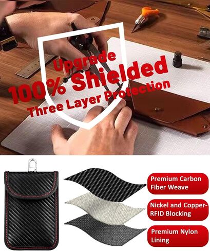 1 Pack Faraday Bag for Key Fob, Enhanced Car Blocking Pouch, Anti-Theft Faraday Cage Key Fob Protector in Saudi Arabia