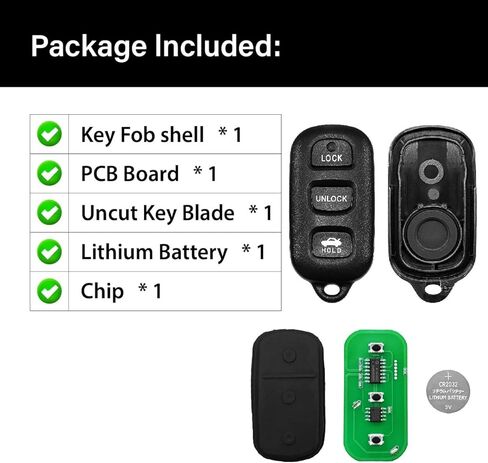 2 Keylessbest Replacement for 2005 2006 2007 2008 Toyota Camry Solara Matrix Sienna Corolla Pontiac Vibe Key Fob Remote Control GQ43VT14T 4 Buttons 314MHz in Saudi Arabia