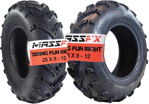 Massfx MK251012 ATV إطار واحد 25x10-12 الخلفية 6 Ply 1/2 "عمق المداس 25 × 10 × 12 in Kuwait
