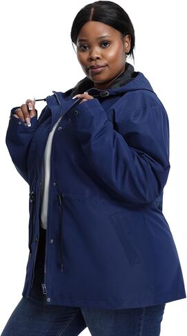 سترات مضادة للرياح ذات الحجم الفاتح للسيدات ، سترة مقاومة للماء مع غطاء محرك السيارة للسفر ، المشي لمسافات طويلة ، يوميًا in Kuwait