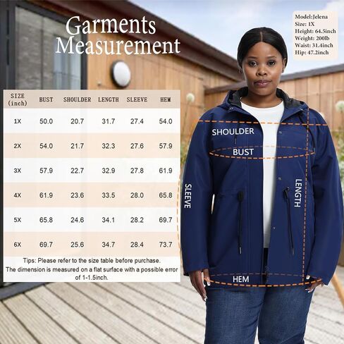 سترات مضادة للرياح ذات الحجم الفاتح للسيدات ، سترة مقاومة للماء مع غطاء محرك السيارة للسفر ، المشي لمسافات طويلة ، يوميًا in Kuwait