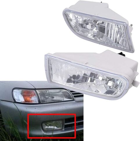 Astra Depot Pair Front Bumper Fog Light Lamp Replacement For Toyota Corolla AE100 AE101 1993-1997, Clear Lens in Saudi Arabia