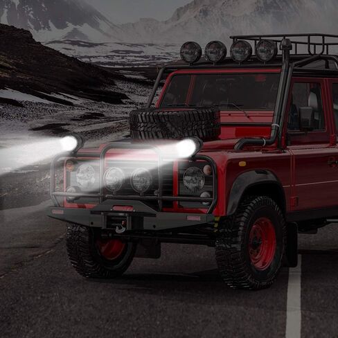 Motorcycle Led Spot Lights 12V 24V Foglights, Universal 60W Motorcycle Auxiliary Led Driving Lights 2PCS White DRL Lights with Waterproof Switch for Motorbike ATV SUV Truck Car Boat in Kuwait