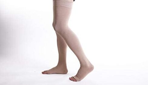 Doc Miller With High Open Open Compression Switcings 30-40mmHg للرجال والنساء ، الدوالي ، دعم الحمل (أسود ، صغير) in Kuwait