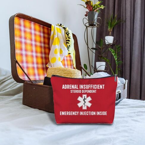 Nurse Doctor Cosmetic Bag - Doctor Nurse Gifts for Women, Nurse Small Medical Bag,Adrenal Insufficiency Makeup Bag, Emergency Makeup Bag, Emergency Injection Bag for Travel in Saudi Arabia