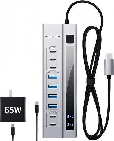 9-in-1 USB 3.2 Data Hub, Power Adapter NOT Included, Powered USB C Hub with 3 x USB-C 10Gbps, 4 x USB-A 5Gbps and 2 x 24/45W USB-C PD Charging Ports USB Hub for MacBook Laptops Tablets in Saudi Arabia