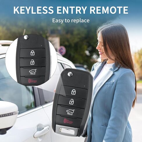 Keyless Entry Remote for Kia Soul 2014-2019 433MHz 433Mhz OSLOKA-875T 4 Button Reusable | Control Replacement Car Key Fob 1 Pcs in Saudi Arabia