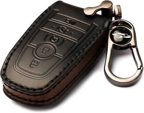 غطاء مفتاح FOB متوافق مع Ford Explorer Fusion Escape Edge Expedition F150 F250 F350 F450 F550 Maverick Mustang Smart Key (AB-Brown) in Saudi Arabia