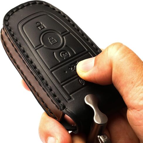 غطاء مفتاح FOB متوافق مع Ford Explorer Fusion Escape Edge Expedition F150 F250 F350 F450 F550 Maverick Mustang Smart Key (AB-Brown) in Saudi Arabia