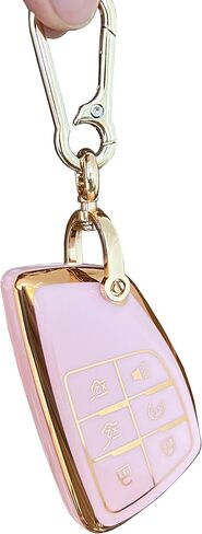 Pink for GMC Key FOB مع سلسلة مفاتيح تناسب 2022-2025 CHEVY COLORADO EXINOX Silverado GMC CANYON SIERA (4-BUTTER-B) in Kuwait