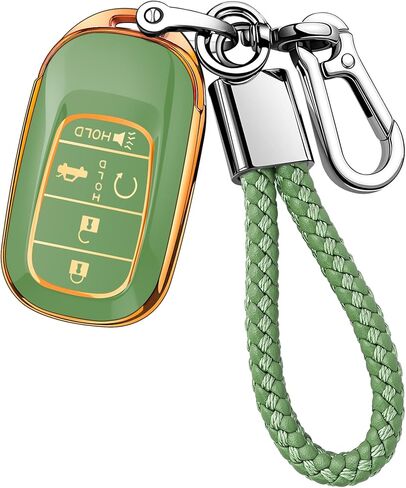 JOYEAR for Honda Key Fob Cover with Key chain Compatible with 2022-2025 Accord Civic HR-V CR-V Pilot Sport SI EX EX-L Touring Car Accessories (Silver-Grey) in Kuwait