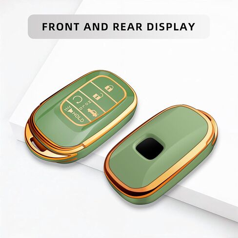 JOYEAR for Honda Key Fob Cover with Key chain Compatible with 2022-2025 Accord Civic HR-V CR-V Pilot Sport SI EX EX-L Touring Car Accessories (Silver-Grey) in Kuwait