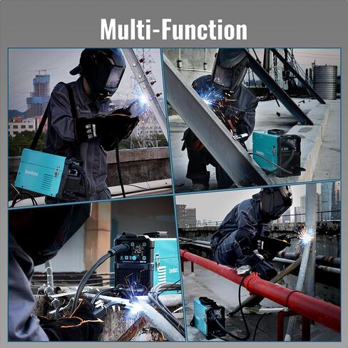 MIG Lelder ، MIG145 145AMPS GAS MIG/FLUX FLUX CORE MIG/LIFT TIG/Stick 3 في 1 MIG Machine ، MIG LELDER 110V 220V مع عرض الشاشة الرقمية in Kuwait