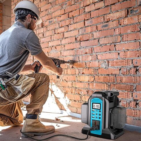 350W العاكس الطاقة لبطارية DeWalt 20V 60V LI-ION ، 20 فولت إلى 110 فولت العاكس موجة جيبية نقية مع ضوء LED ، محول سيارة الطاقة المدمجة والوزن الخفيف للسيارات ، RVS ، التخييم ، الاستخدام في الهواء الطلق (أداة فقط) in Kuwait