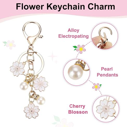 سحر سلسلة Keychain Flower Patikil ، مينا زهر الكرز in Kuwait
