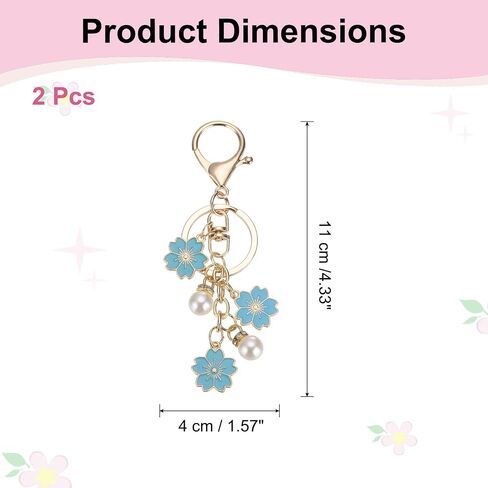 سحر سلسلة Keychain Flower Patikil ، مينا زهر الكرز in Kuwait
