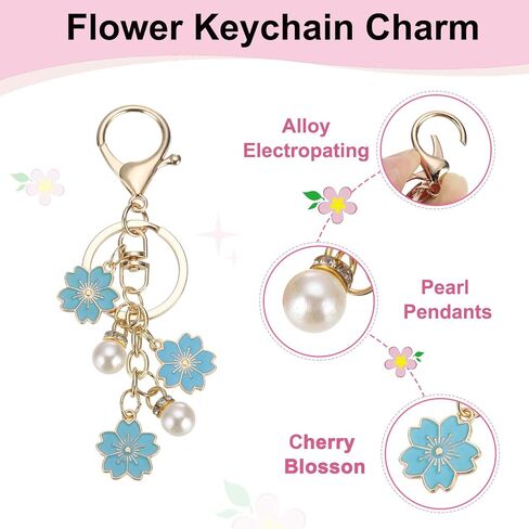 سحر سلسلة Keychain Flower Patikil ، مينا زهر الكرز in Kuwait