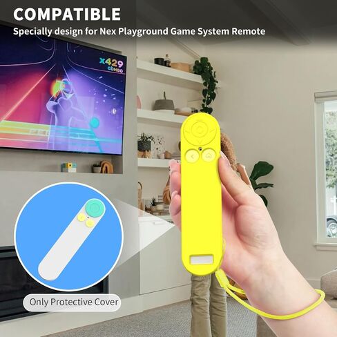 Silicone Remote Cover for Nex Playground Remote with Lanyard (Green) in Saudi Arabia