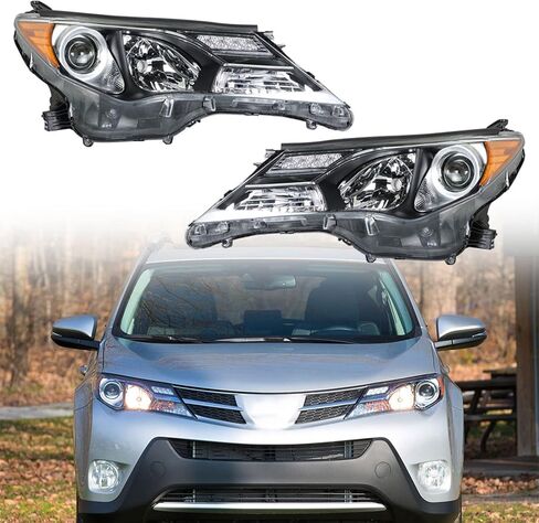 GXYWADY Headlights Assembly Replacement for 2013 2014 2015 RAV4 Front Headlights Pair Left and Right Side (Passenger Driver Side) in Saudi Arabia
