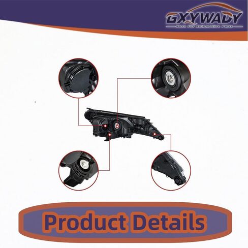 GXYWADY Headlights Assembly Replacement for 2013 2014 2015 RAV4 Front Headlights Pair Left and Right Side (Passenger Driver Side) in Saudi Arabia