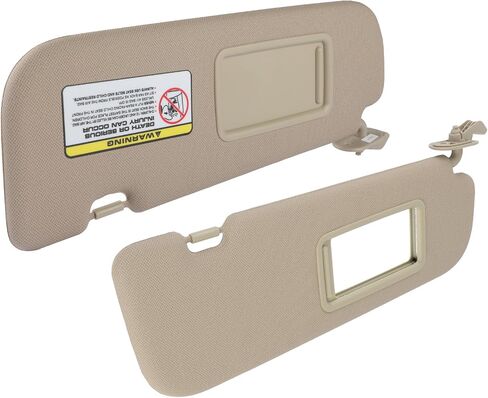 Scitoo Right Passenger Side Beige Sun Visor Assembly Fit to Toyota Camry سيدان 2006 2007 2008 2008 2010 2011 in Kuwait