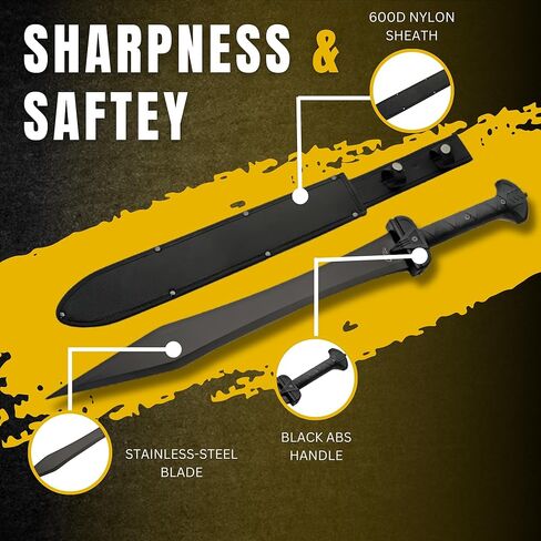 39.5" Black Carbon Steel Double Dragon Katana Sword with Sheath in Kuwait