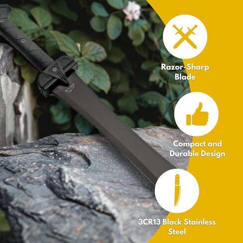 39.5" Black Carbon Steel Double Dragon Katana Sword with Sheath in Kuwait