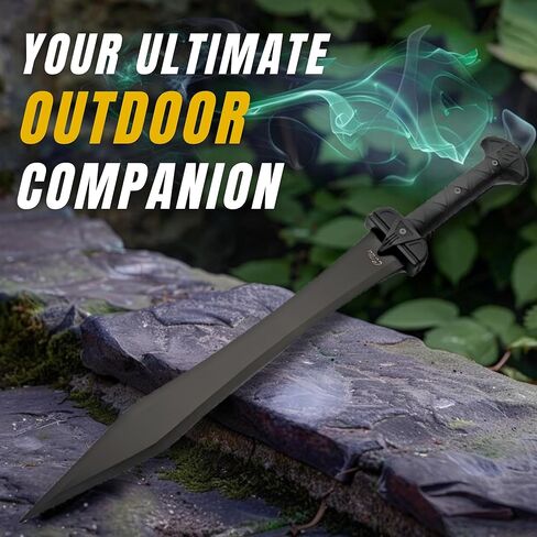 39.5" Black Carbon Steel Double Dragon Katana Sword with Sheath in Kuwait