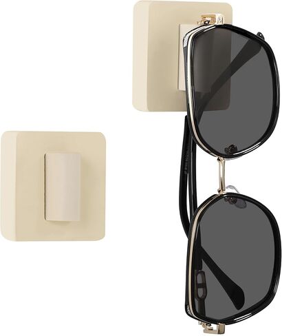 Sunglass Holder for Wall - Keep Your Eyewear Safe - Eyeglass Organizer for Multiple Glasses Display, Hanging Sunglasses Storage Stand, Reading Glasses Holder Rack - Gray, 1 Slot, 2-Pack in Kuwait