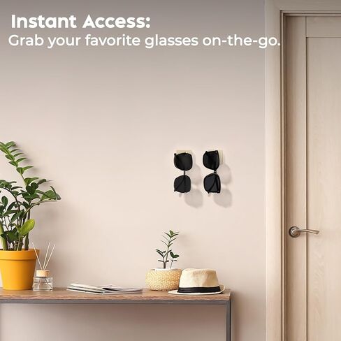 Sunglass Holder for Wall - Keep Your Eyewear Safe - Eyeglass Organizer for Multiple Glasses Display, Hanging Sunglasses Storage Stand, Reading Glasses Holder Rack - Gray, 1 Slot, 2-Pack in Kuwait