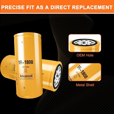 Oil Filter Compatible with Caterpillar 3406B 3408 3412C 3412 3306B Excavator Replace 1R-1808 275-2604 1R-0716 1W-2660 249-2347 LF691A in Saudi Arabia