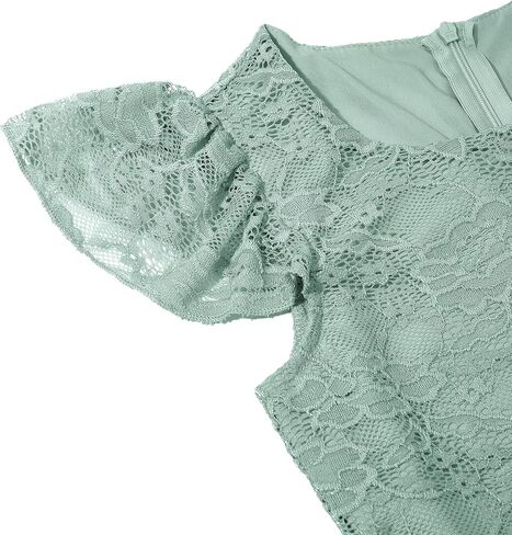 Girls Dresses for Teens Flower Girl Dress Ruffle Sleeve Lace Boho Formal Clothes for Wedding Party Graduation 6-13 Years in Saudi Arabia