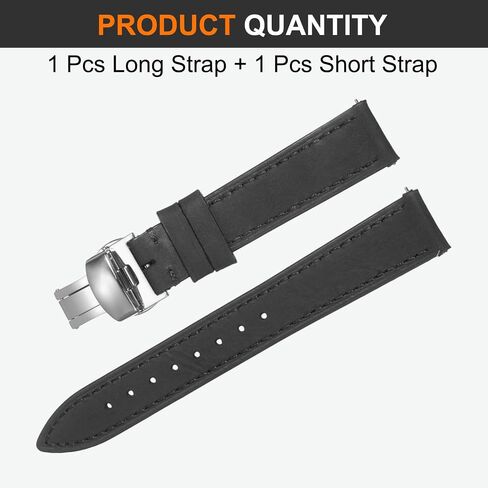Harfington Leather Watch Band Vintage Watch STRAP QUICE FERSHING BESTAND BANDS BANDS مع مشبك فراشة من الفولاذ المقاوم للصدأ للرجال والنساء in Saudi Arabia