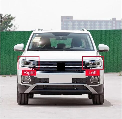 الإسكان الأمامي المتوافق مع VW T-Cross 2018-2023 Cover Cover Cover Care Headlamp Lens Lams Shell Shell Grashade Original (اليسار واليمين) in Saudi Arabia