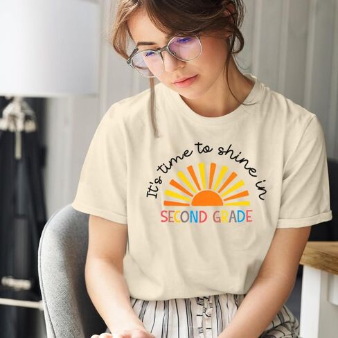 Women Teacher Shirt First Day of School Tshirt Back to School Short Sleeve Tops Causal Teacher Appreciation Gift Tees in Kuwait