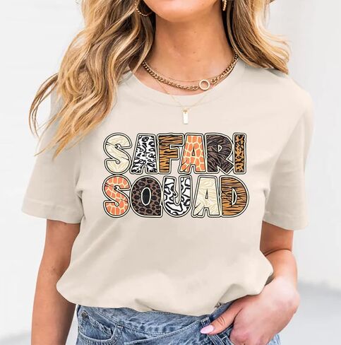 قميص Safari Squad Women Safari قمصان عيد ميلاد حيوان مملكة الحيوانات in Kuwait