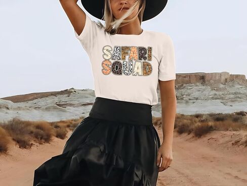 قميص Safari Squad Women Safari قمصان عيد ميلاد حيوان مملكة الحيوانات in Kuwait