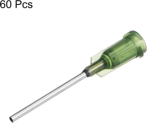 uxcell Industrial Blunt Tip Needle 24G 1 Inch Length with Luer Lock Screw Interface Connector, Dispensing Needle for Liquid Glue Gun, 60 Pcs (Red) in Saudi Arabia