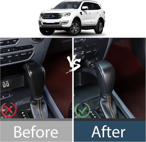 Lcojicep Car Gear Cover Cover Gear Head Head Gear Lever Shell Car Interior Modification مناسبة لـ Ranger T6/T7 2015-2021/Ford Everest2015/2018 (Piano Black) in Saudi Arabia