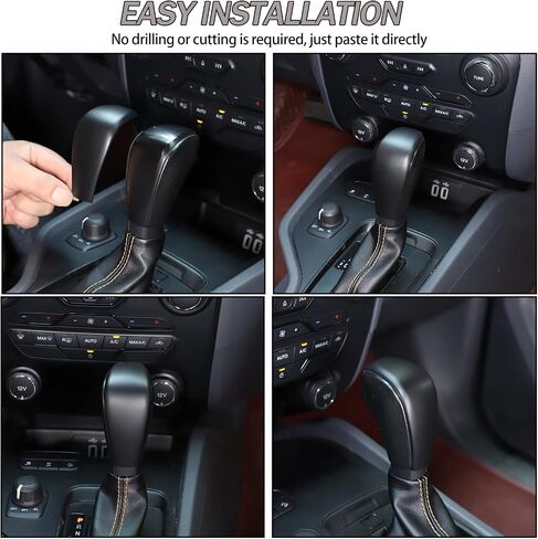 Lcojicep Car Gear Cover Cover Gear Head Head Gear Lever Shell Car Interior Modification مناسبة لـ Ranger T6/T7 2015-2021/Ford Everest2015/2018 (Piano Black) in Saudi Arabia