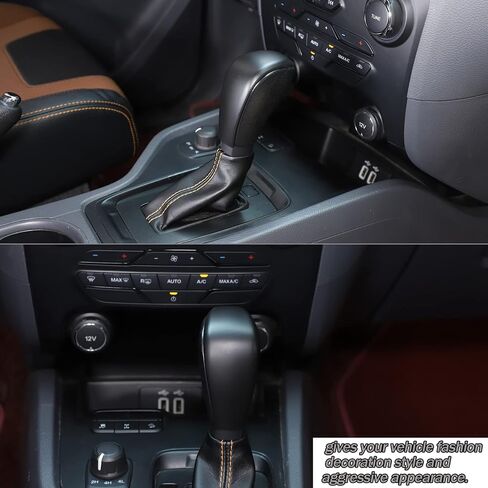 Lcojicep Car Gear Cover Cover Gear Head Head Gear Lever Shell Car Interior Modification مناسبة لـ Ranger T6/T7 2015-2021/Ford Everest2015/2018 (Piano Black) in Saudi Arabia