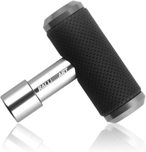 W-POWER Ralliart 4" Alloy T Handle Gear Shift Knob, Heavy Manual Car Gear Stick Shifter with Leather Covered Fit Most MT Transmission Vehicles, Aircraft Joystick Transmission Racing Gear (Black) in Saudi Arabia