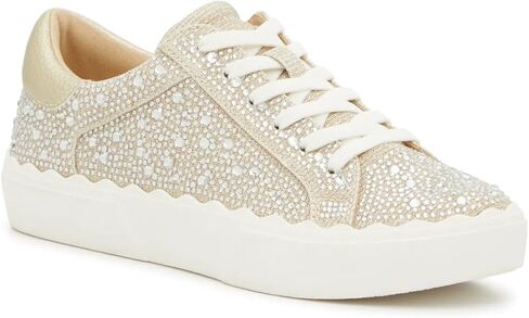 Anne Klein Woman's Champion Sneaker, Silver Metallic, 10M in Saudi Arabia
