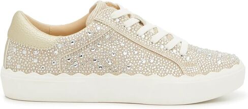 Anne Klein Woman's Champion Sneaker, Silver Metallic, 10M in Saudi Arabia