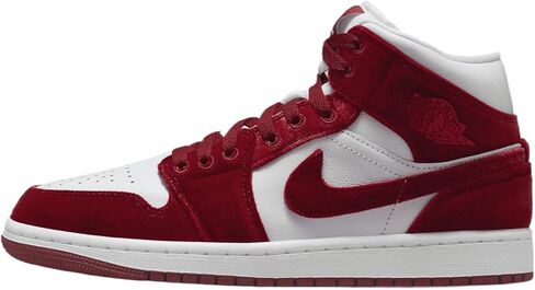 Air Jordan 1 Mid SE Women’s Shoes (FZ3334-100 ، White/Black/White/Team Red) الحجم 9 in Kuwait