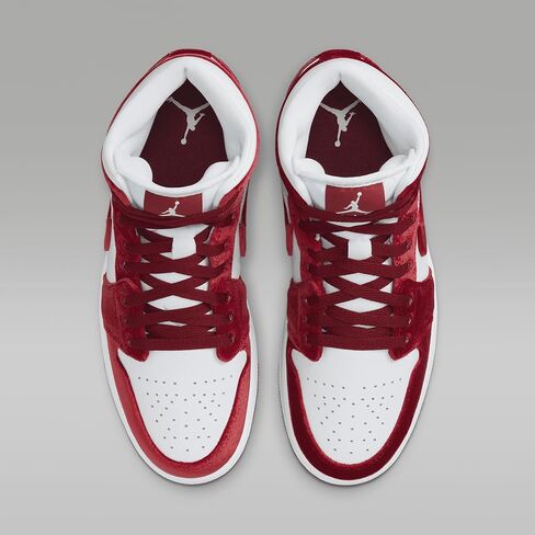 Air Jordan 1 Mid SE Women’s Shoes (FZ3334-100 ، White/Black/White/Team Red) الحجم 9 in Kuwait