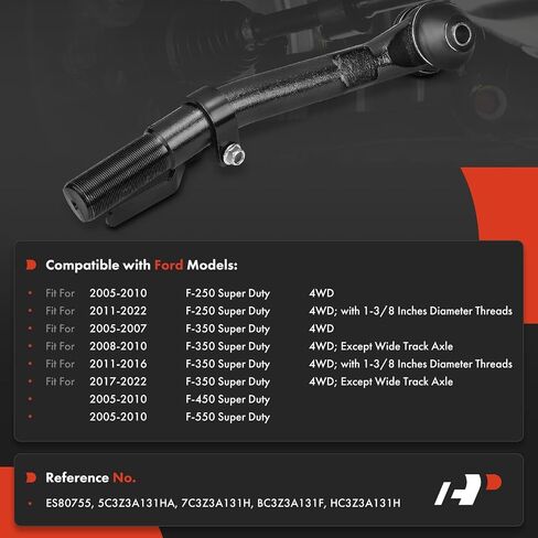 A-Premium الأمامية اليمنى من قضيب الربط الخارجي ، متوافق مع Ford F-250 Super Duty & F-350 Super Duty 2005-2022 ، F-450 Super Duty & F-550 Super Duty 2005-2010 in Saudi Arabia