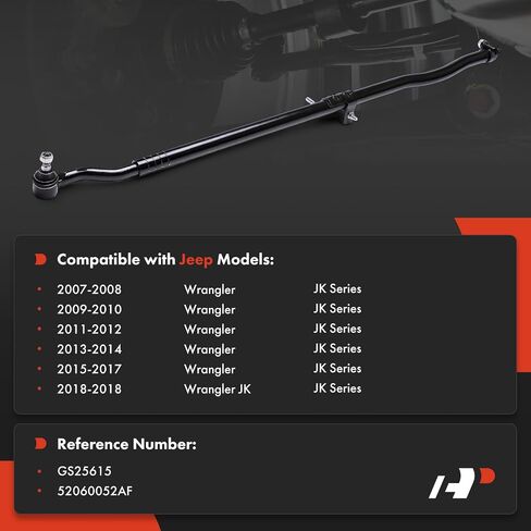 A-Premium Front Outer Roid Rod End ، متوافق مع سلسلة Jeep JK Wrangler 2007-2017 ، Wrangler JK 2018 in Saudi Arabia