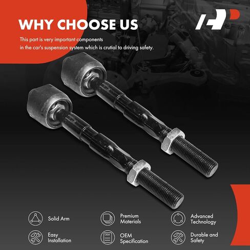 A-Premium 2 x Front Inner Tie Rod Ends, Compatible with Hyundai Sonata 2011-2015 & Kia Optima 2011-2016 in Saudi Arabia
