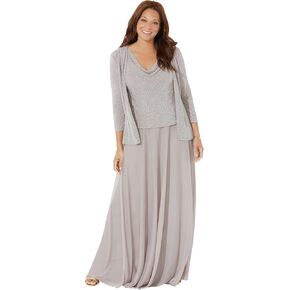 Catherines Women's Plus Size Glimmer Jacket Dress in Saudi Arabia
